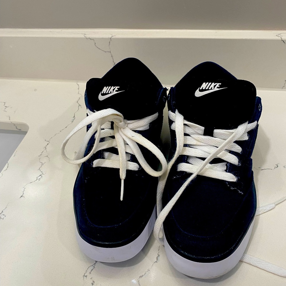 Navy blue Nike sneakers